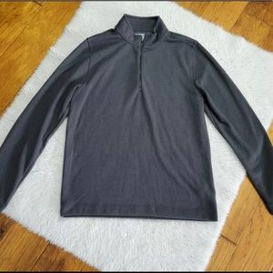 Rhone Commuter 1/4 Zip Sweater Dark Charcoal Gray Muted Black Men's Medium